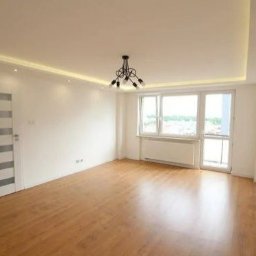 Vasyl Hapiyk - Jasne, przestronne wnętrze po remoncie z panelami podłogowymi, białymi ścianami, drzwiami z przeszkleniami i nowoczesnym oświetleniem sufitowym.