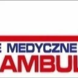 Logo Pogotowie Medyczne Nord Ambulanse z czerwonym symbolem linii EKG nad nazwą.