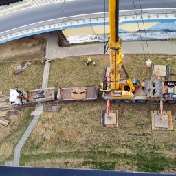 Warszawa - Mokotów. Platforma pod dźwig 250t