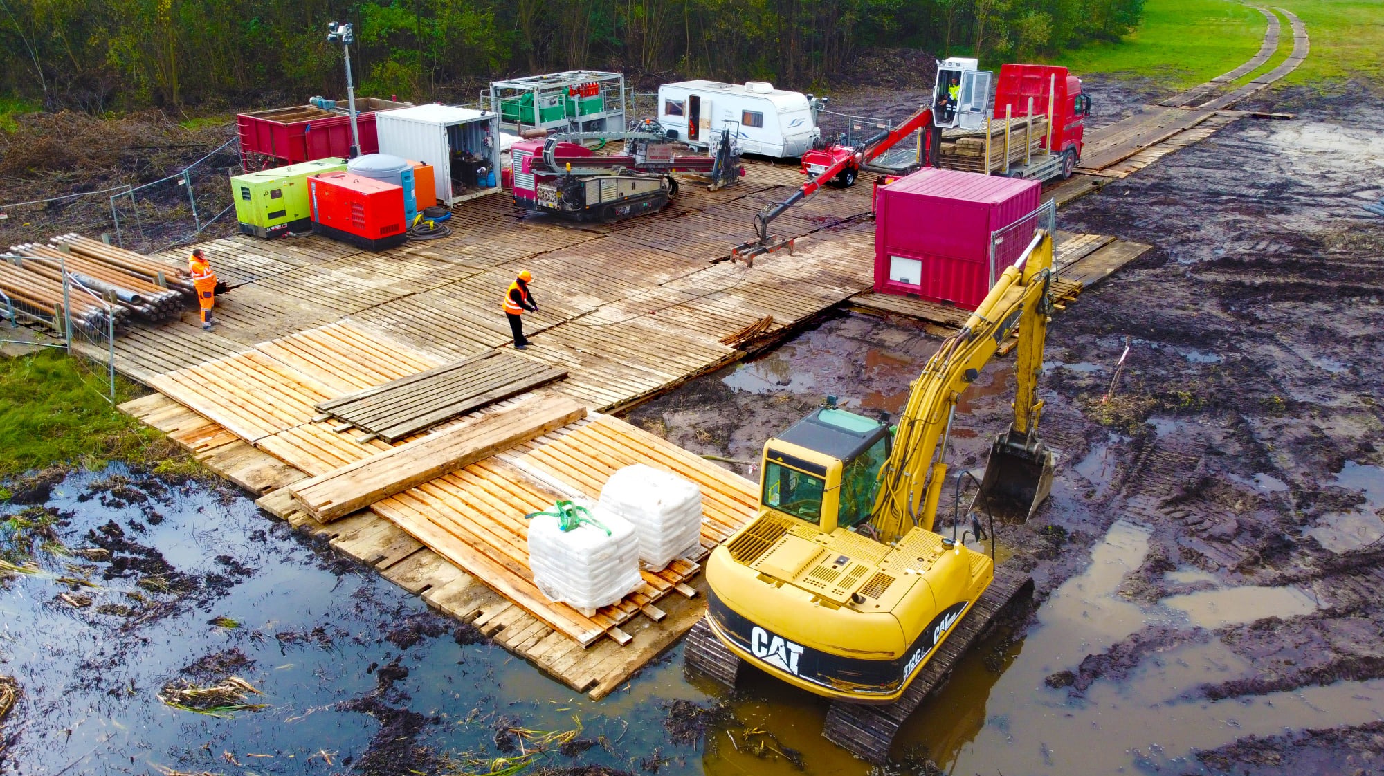 Gazociąg Łapy - place manewrowe i drogi dojazdowe