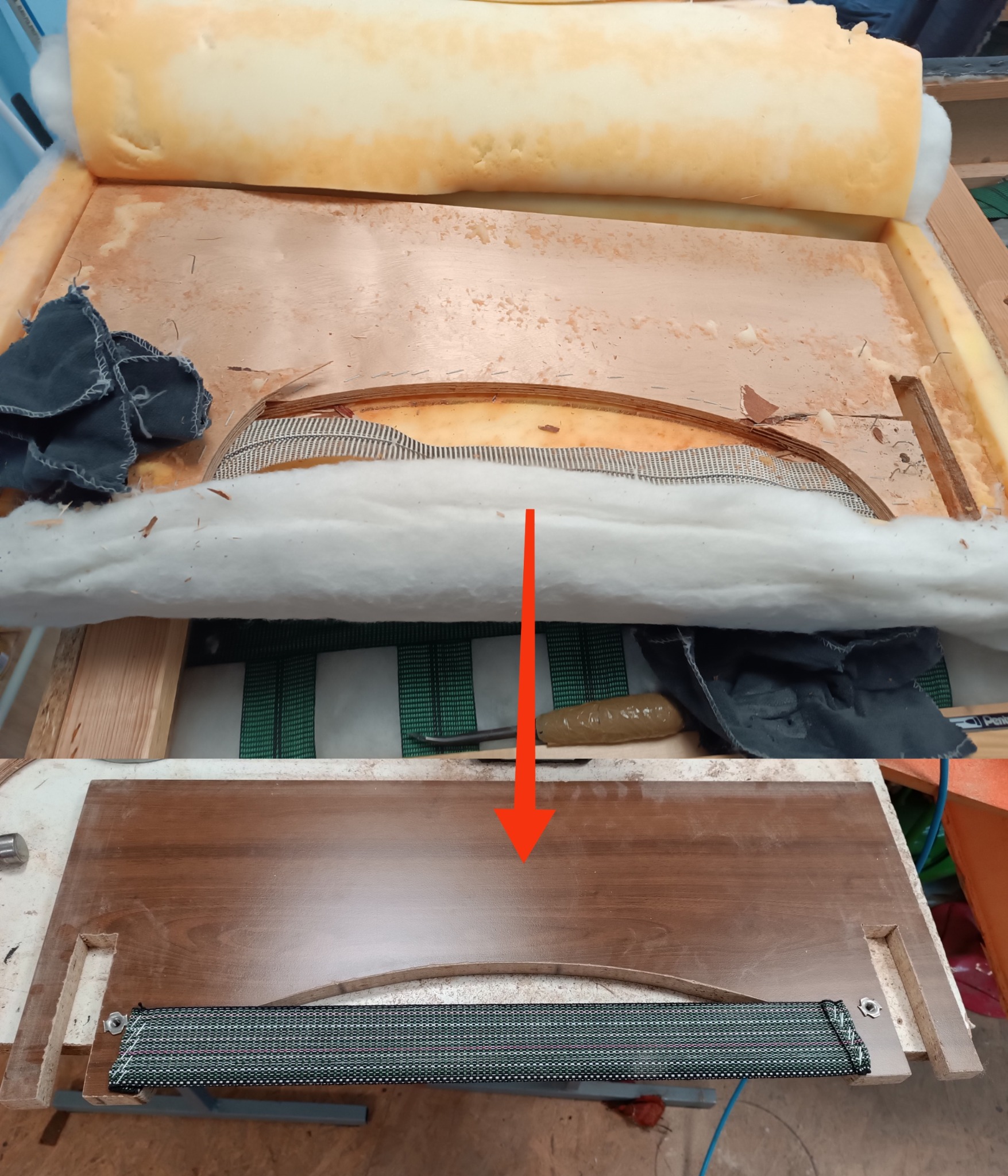 Naprawa konstrukcji szkieletu mebla