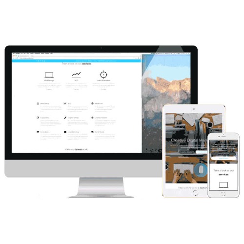 Realizacja strona + Cała identyfikacja wizualna firmy