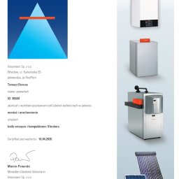 Certyfikat daje mi możliwość montażu kotłów Vitodens