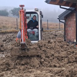 Koparka Arka - Kopanie Fundamentów Uście Gorlickie