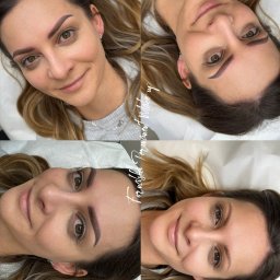 Brwi w technice pudrowej, o naturalnym efekcie cieniowania. Kolor dobrany do naturalnej pięknej urody klientki. 
_____________
Pigment BIOTEK | seria More Than Ever | kolor Paris | Neutral Brown 