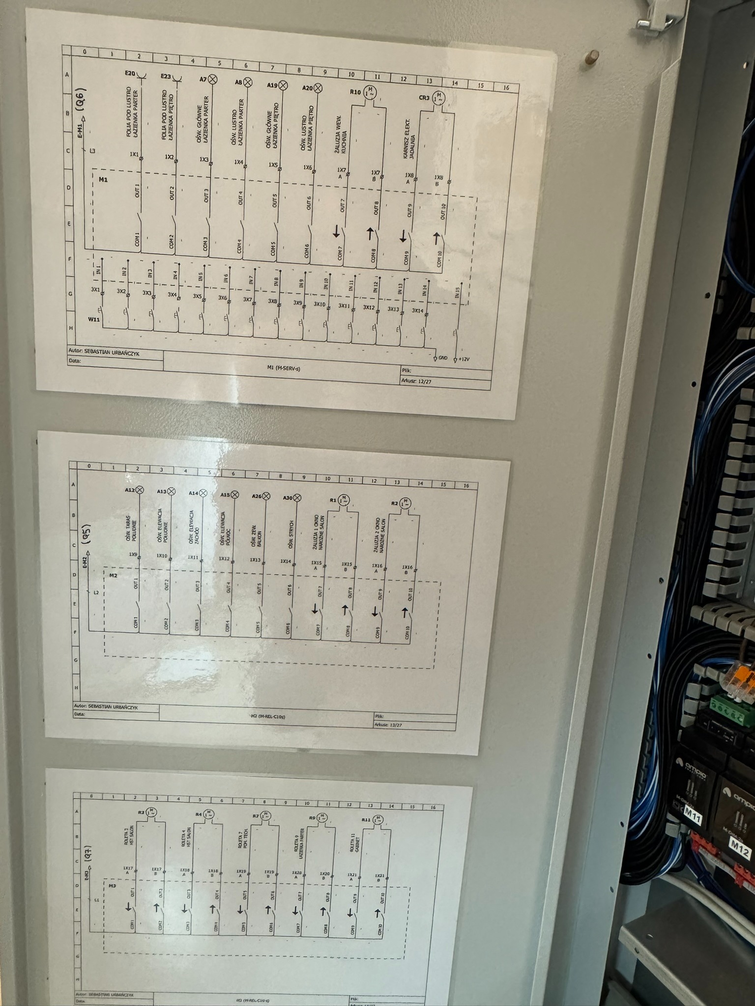 Dokumentacja powykonawcza - schemat rozdzielnicy