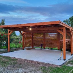 Self Made - Damian Greiss - Lawa fundamentowa ze stanowiskiem garażowym na dwa auta osobowe wraz ze ściankami ażurowymi.