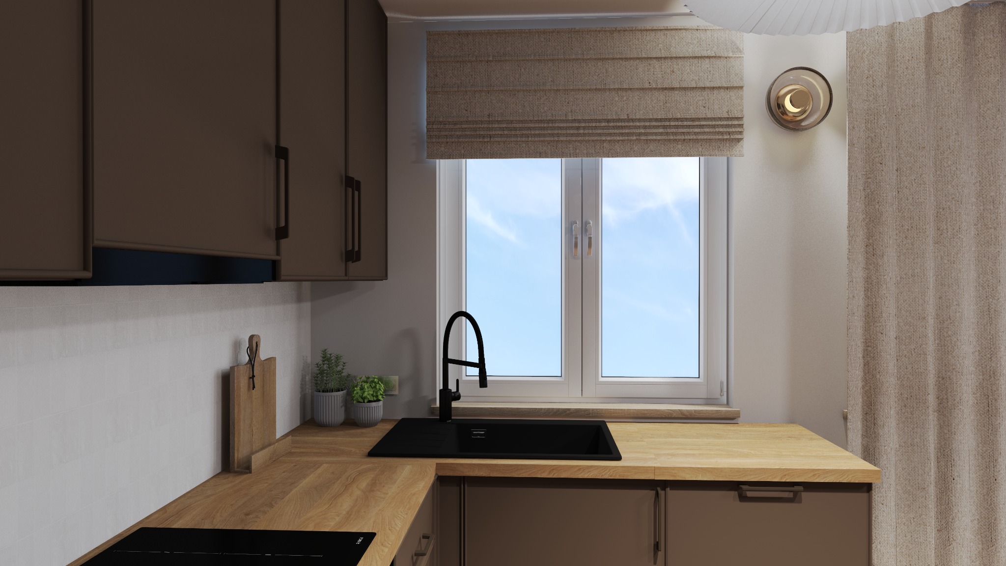 Projekt kuchni w mieszkaniu na Starym Mokotowie