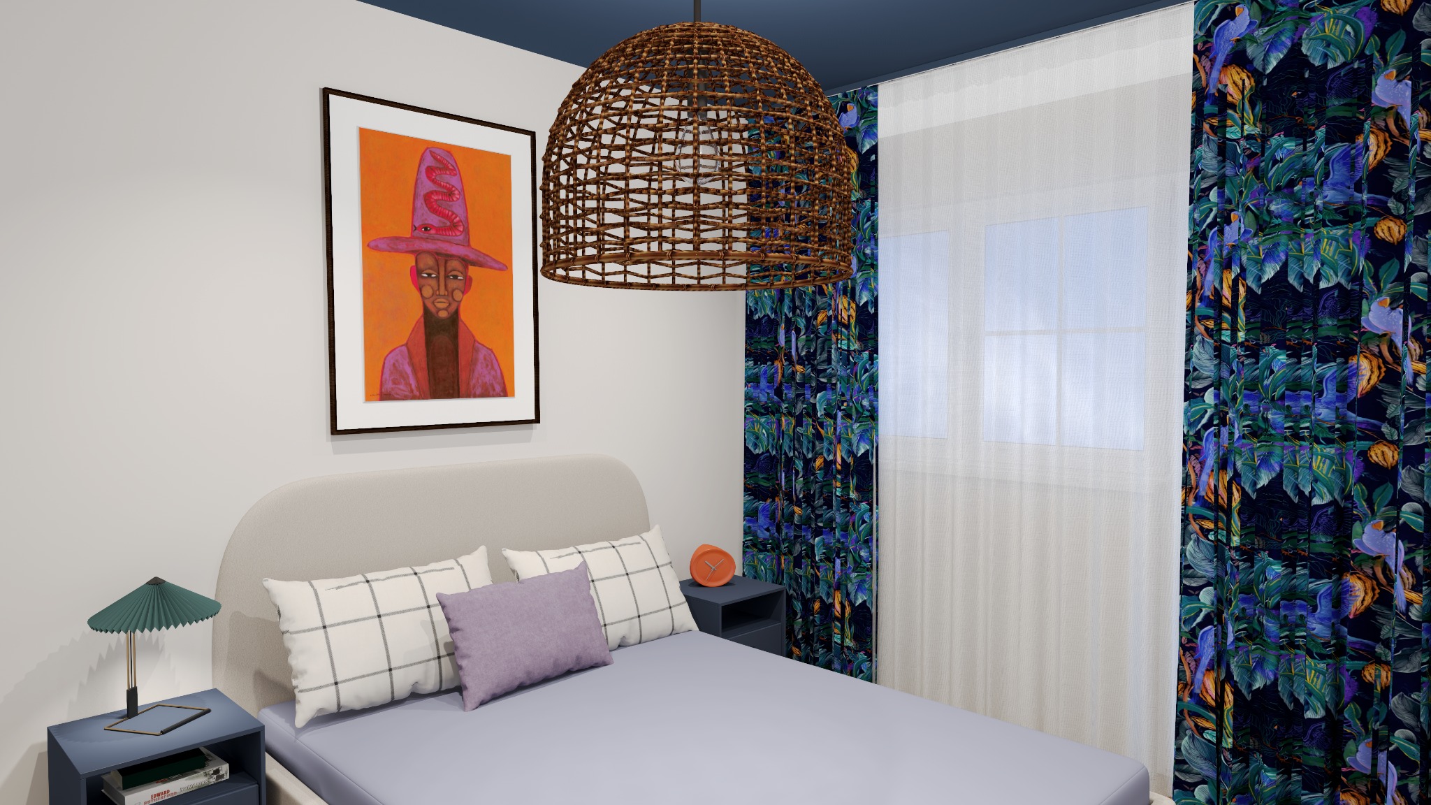 Projekt sypialni w mieszkaniu na Starym Mokotowie