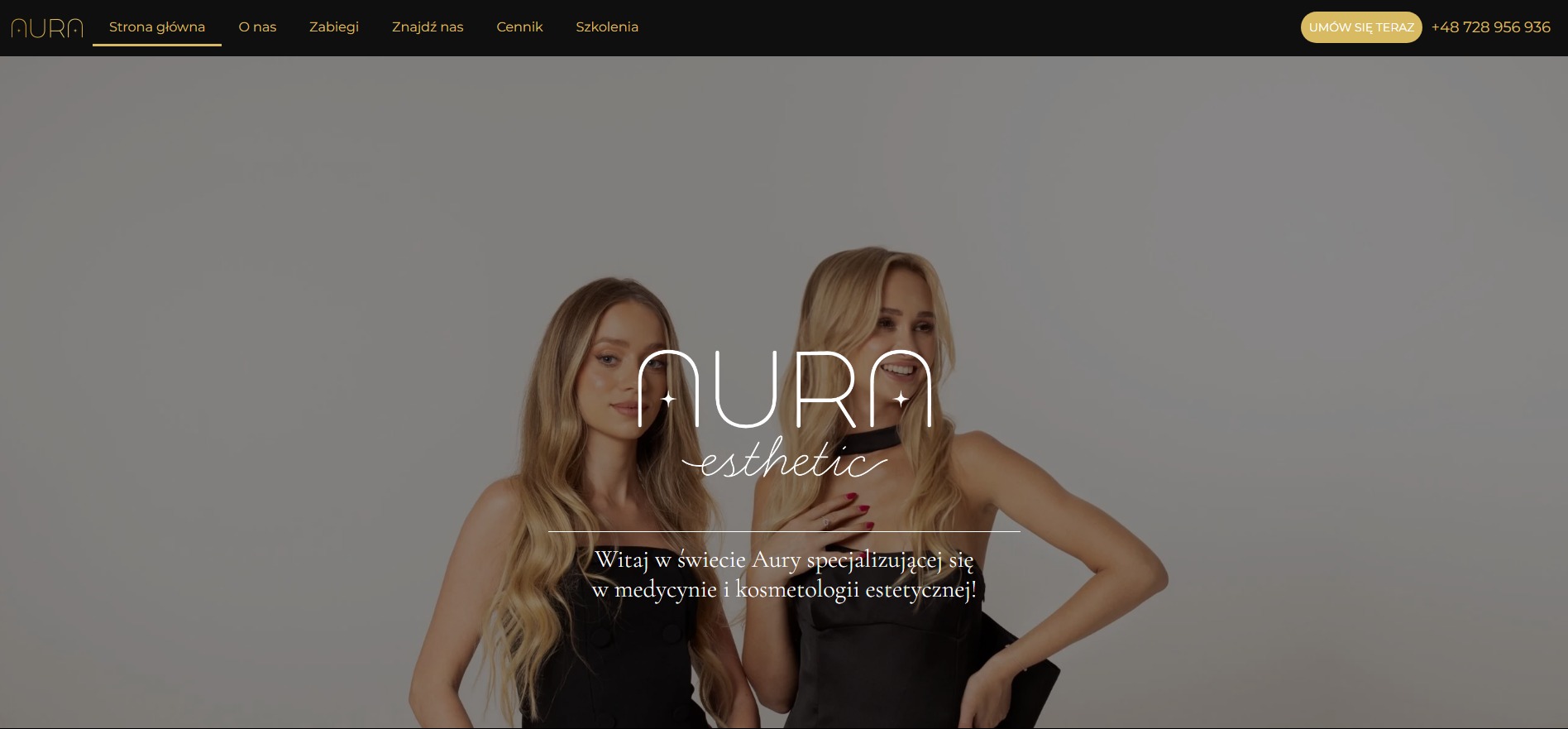 Strona dla kliniki specjalizującej się w medycynie estetycznej