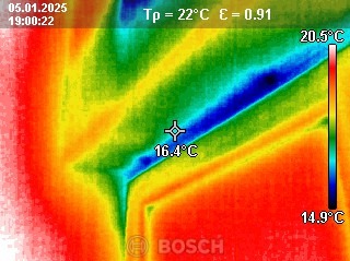 Zima w pełni, badanie termowizyjne podczas wizji dla celów sporządzenia świadectwa charakterystyki energetycznej GRATIS