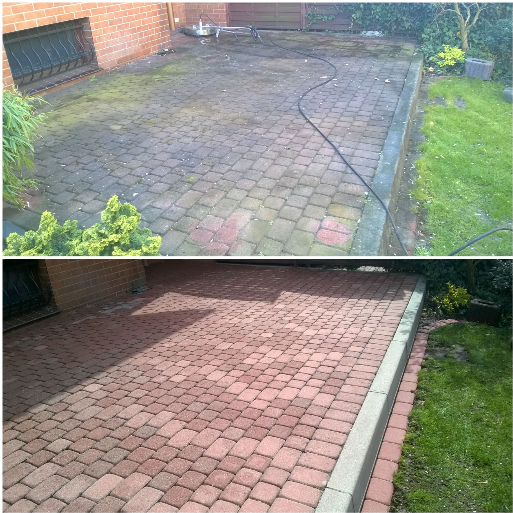 Mycie kostki brukowej