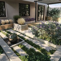 mały ogródek przydomowy