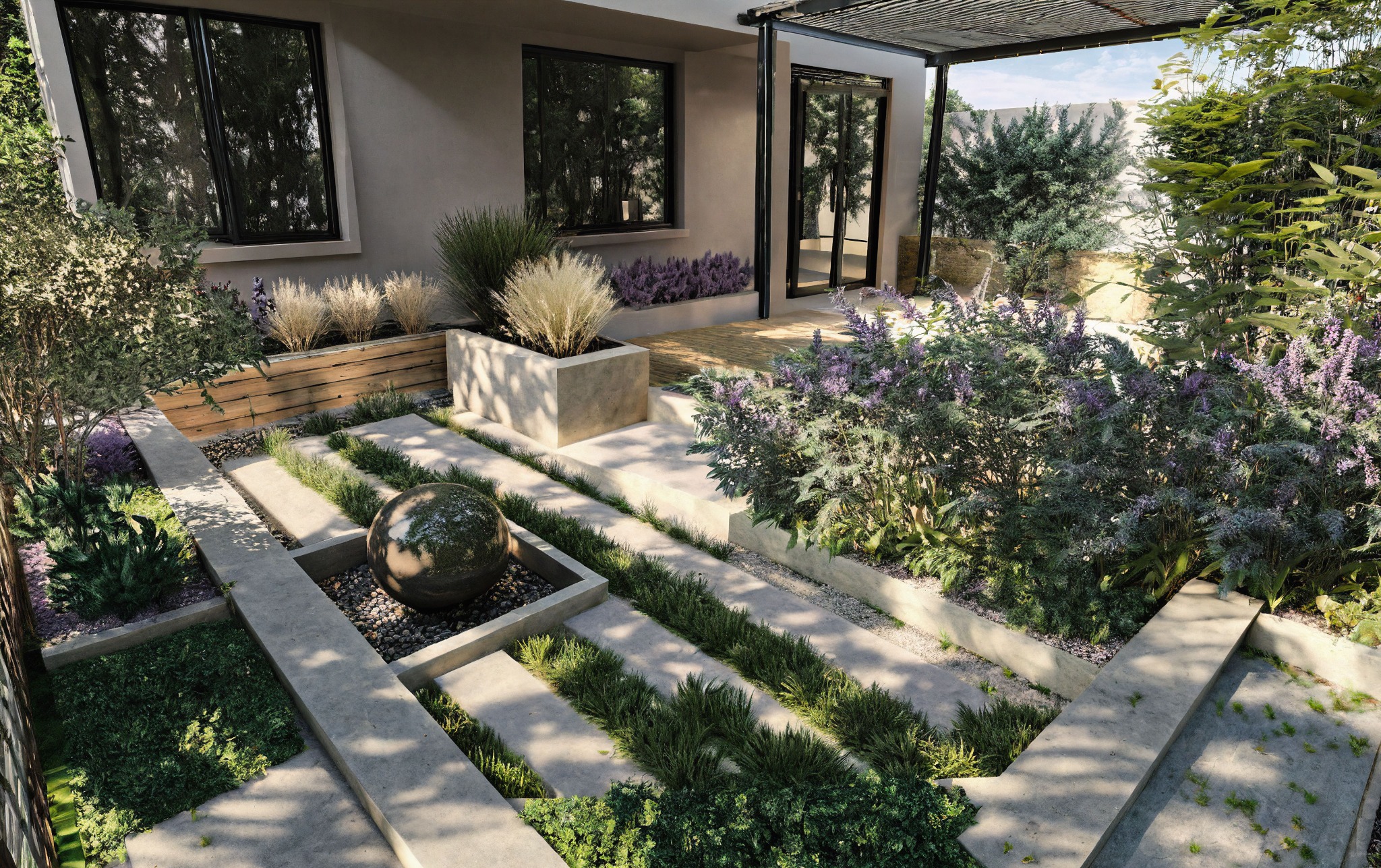 mały ogródek przydomowy