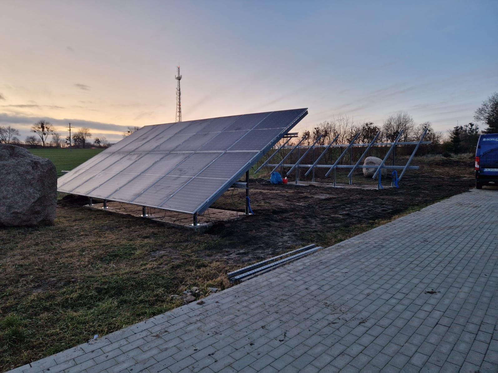 Instalacja na płytach betonowych