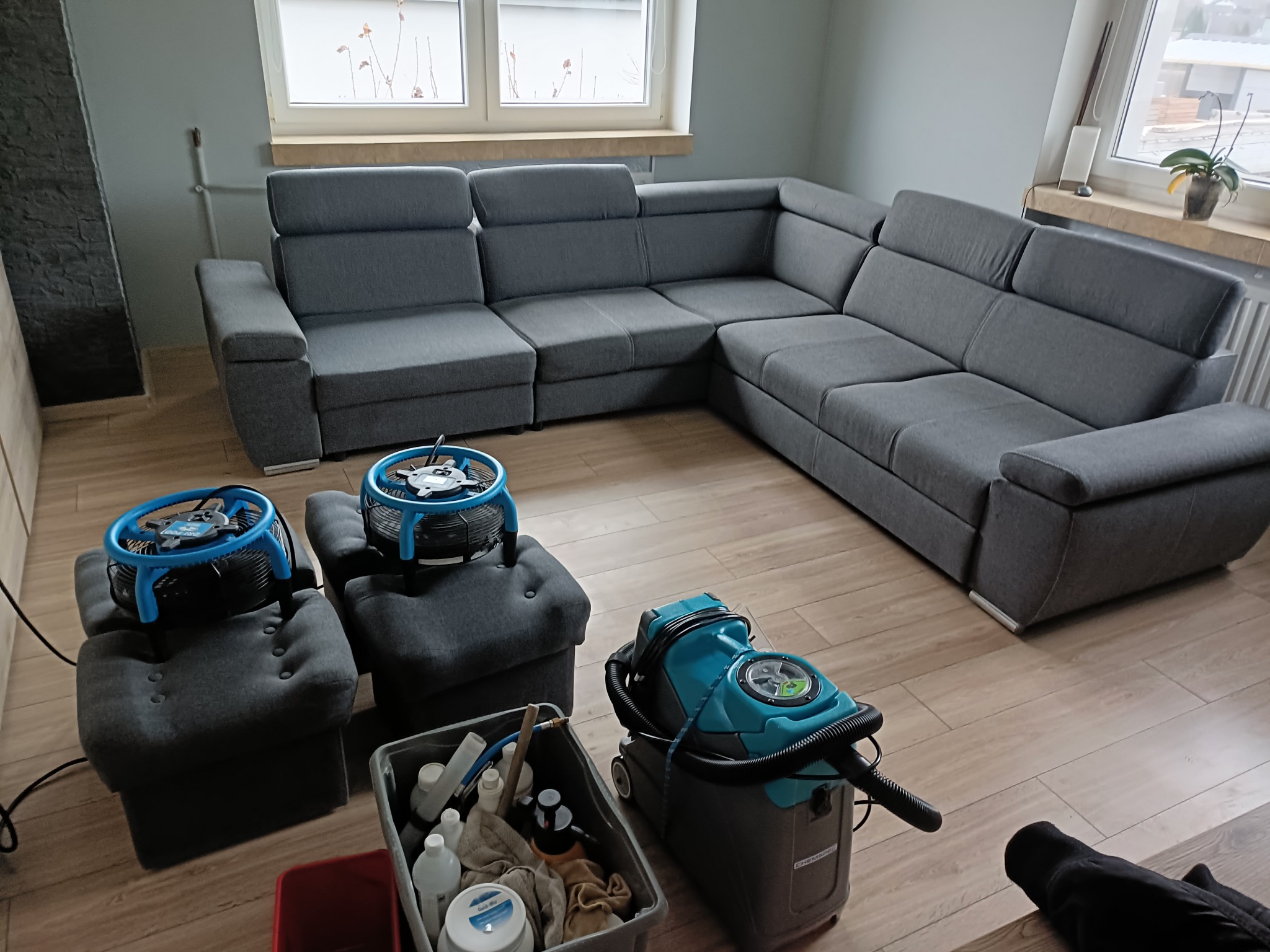 Wyprany i wysuszony narożnik.