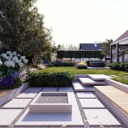 Projekt ogrodu z wgłębnikiem 