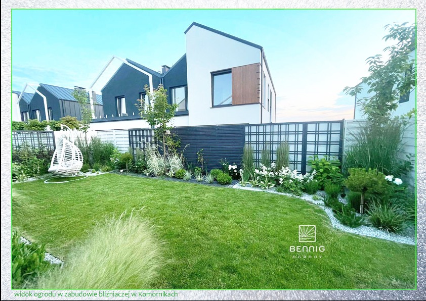 ogród w zabudowie bliźniaczej