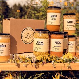 Fragment sesji zdjęciowej polskich miodów Lovbee, niedaleko miejsca zbioru z zaufanej, zaprzyjaźnionej pasieki