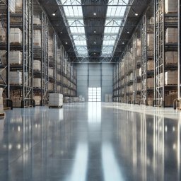 Kompleksovo Sp z oo - Jastrych cementowy w przestrzeni magazynowej.