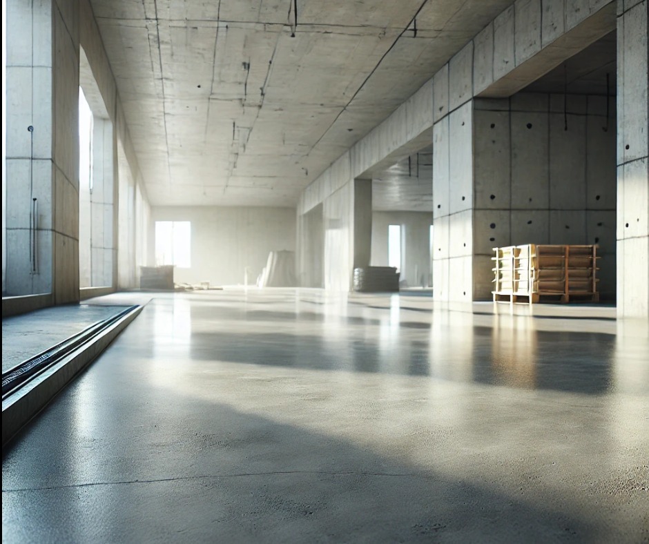 jastrych cementowy - plac budowy