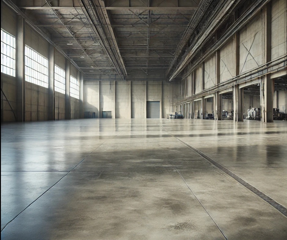 Płyty fundamentowe w magazynie