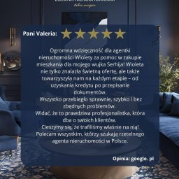 RODAN-MAX INVESTOR MAKSYMILIAN ROŻEK - Opinia klientki Pani Valerii z pięcioma gwiazdkami dla agencji nieruchomości 'Zielona Nieruchomości' z informacją o pomocy w zakupie mieszkania i uzyskaniu kredytu.