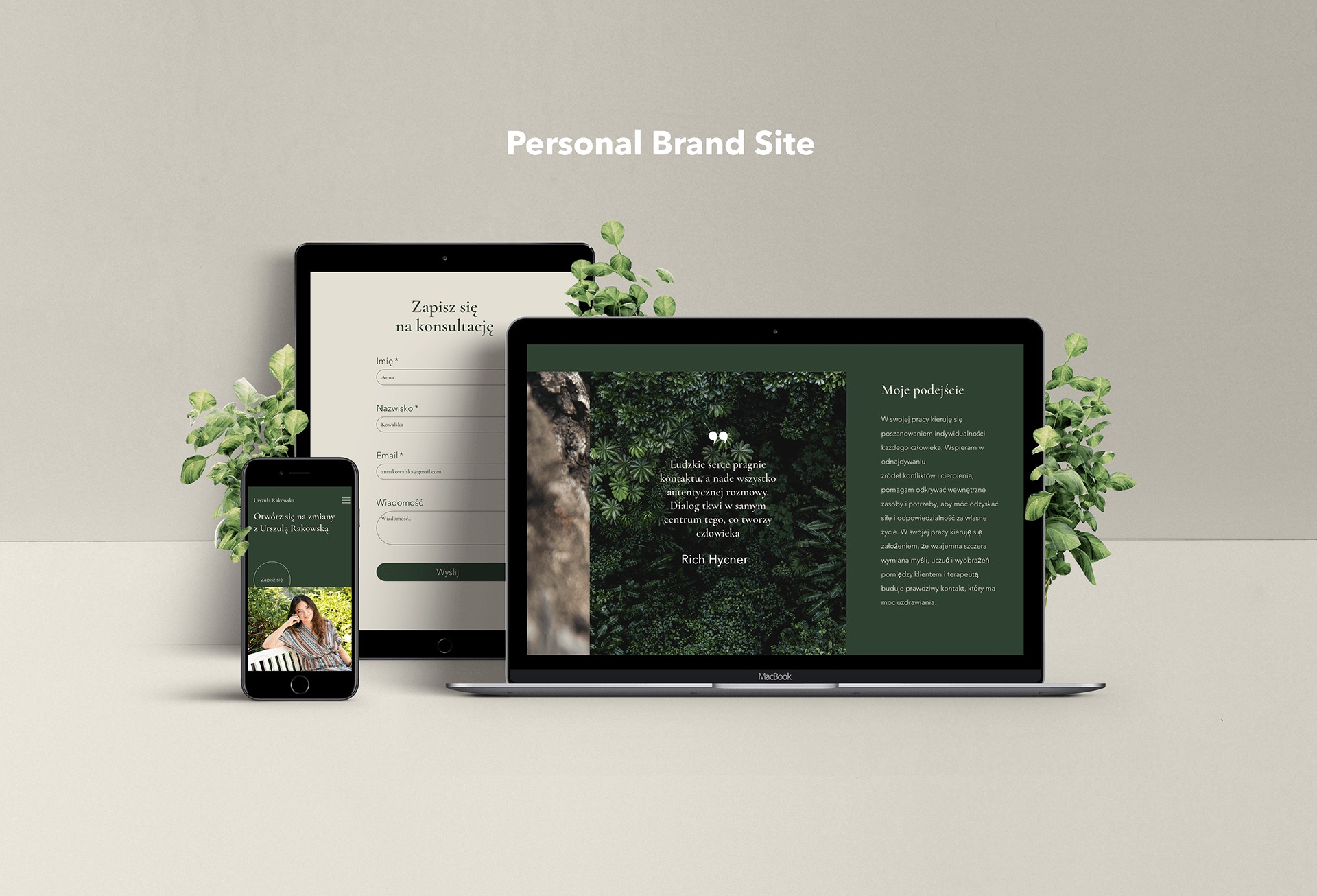 Projekt strony internetowej dla gabinetu psychoterapii