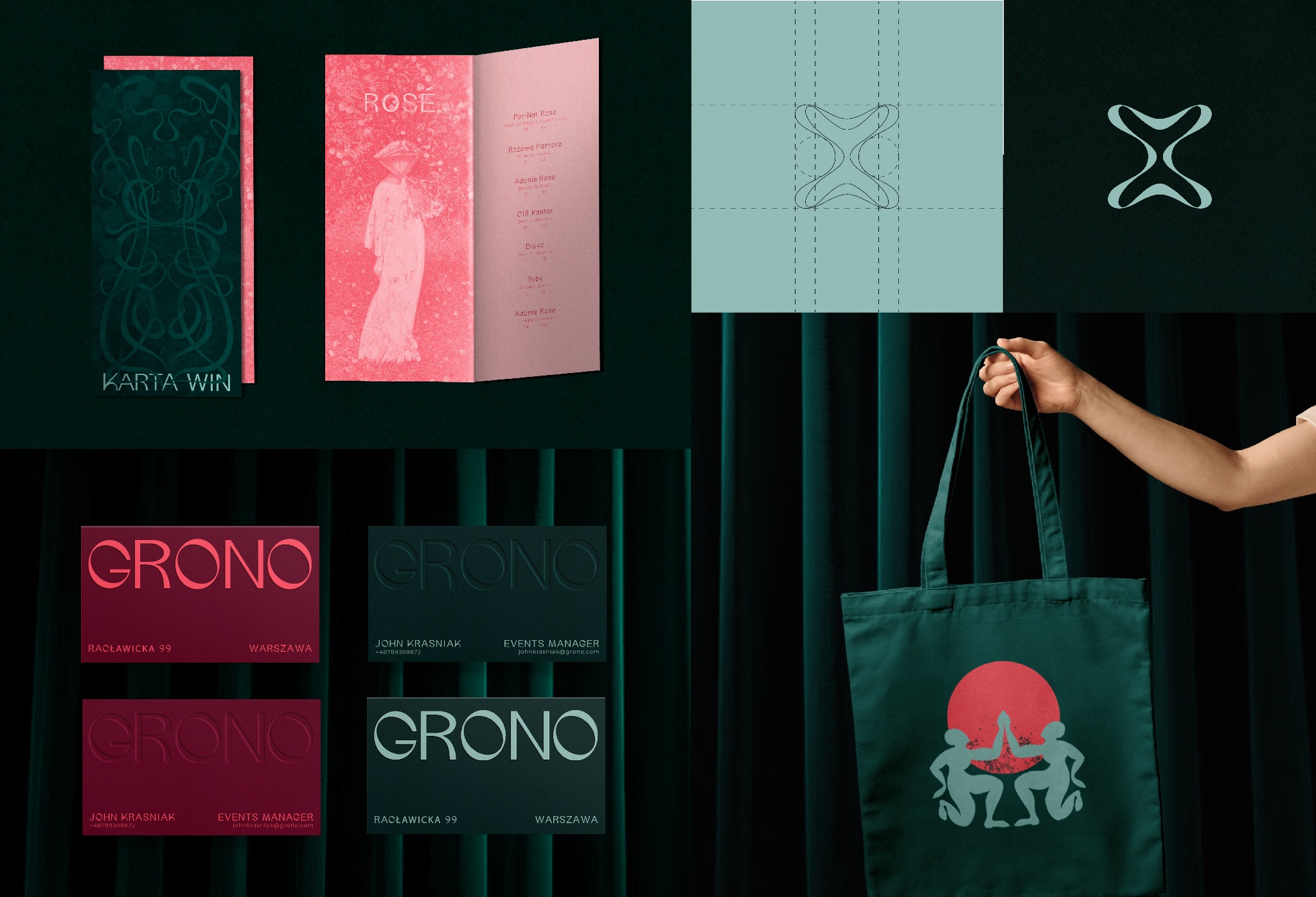 Komunikacja Wizualna Winiarni Grono. Połączenie energii i secesyjnych wpływów,