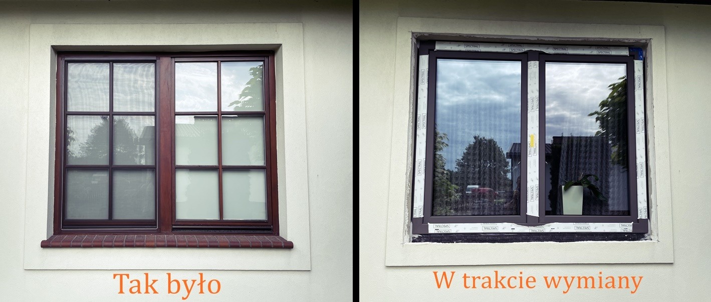 Wymiana stolarki w budynku, który posiadał ocieplenie zewnętrzne