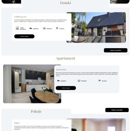 Strona internetowa z rezerwacją pokoi, domków i apartamentów na mazurach.