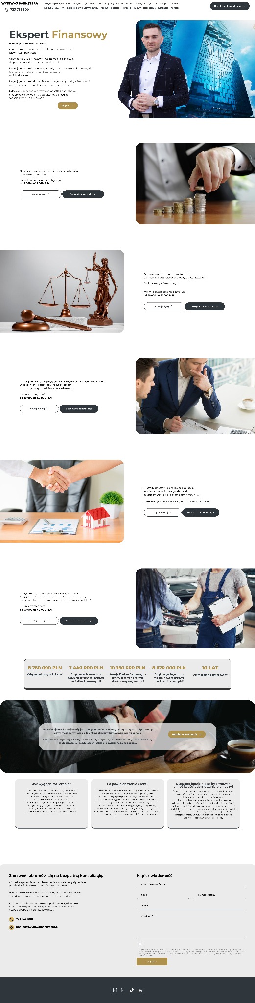 Strona internetowa experta finansowego.