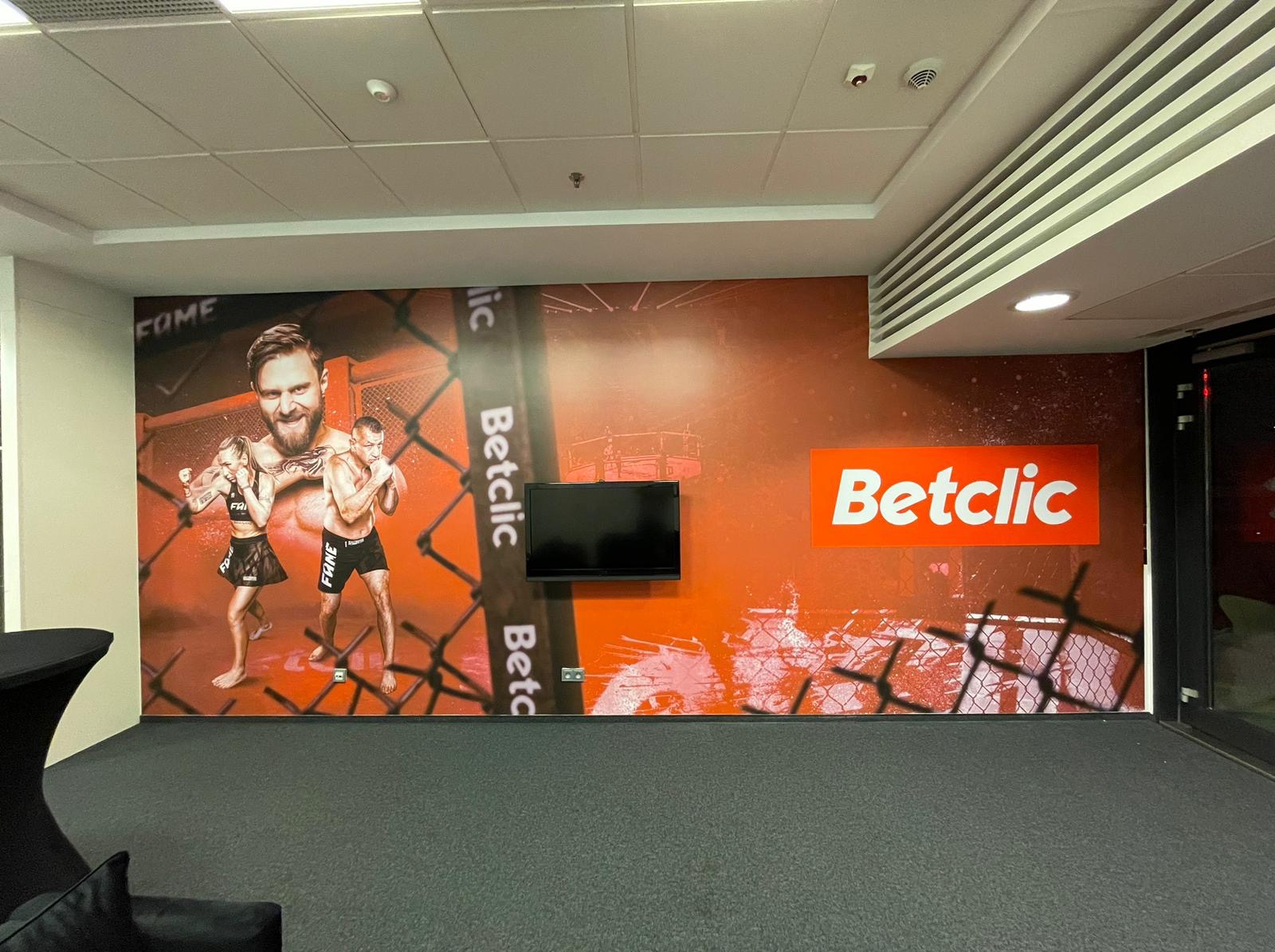 Fototapeta wykonana dla firmy Betclic. Warszawa, loża VIP na Stadionie Narodowym.