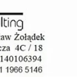 Wizytówka firmy STAMMAR Consulting z Płońska, zawierająca dane kontaktowe: adres, NIP, REGON, numer konta bankowego, e-mail i numery telefonów.