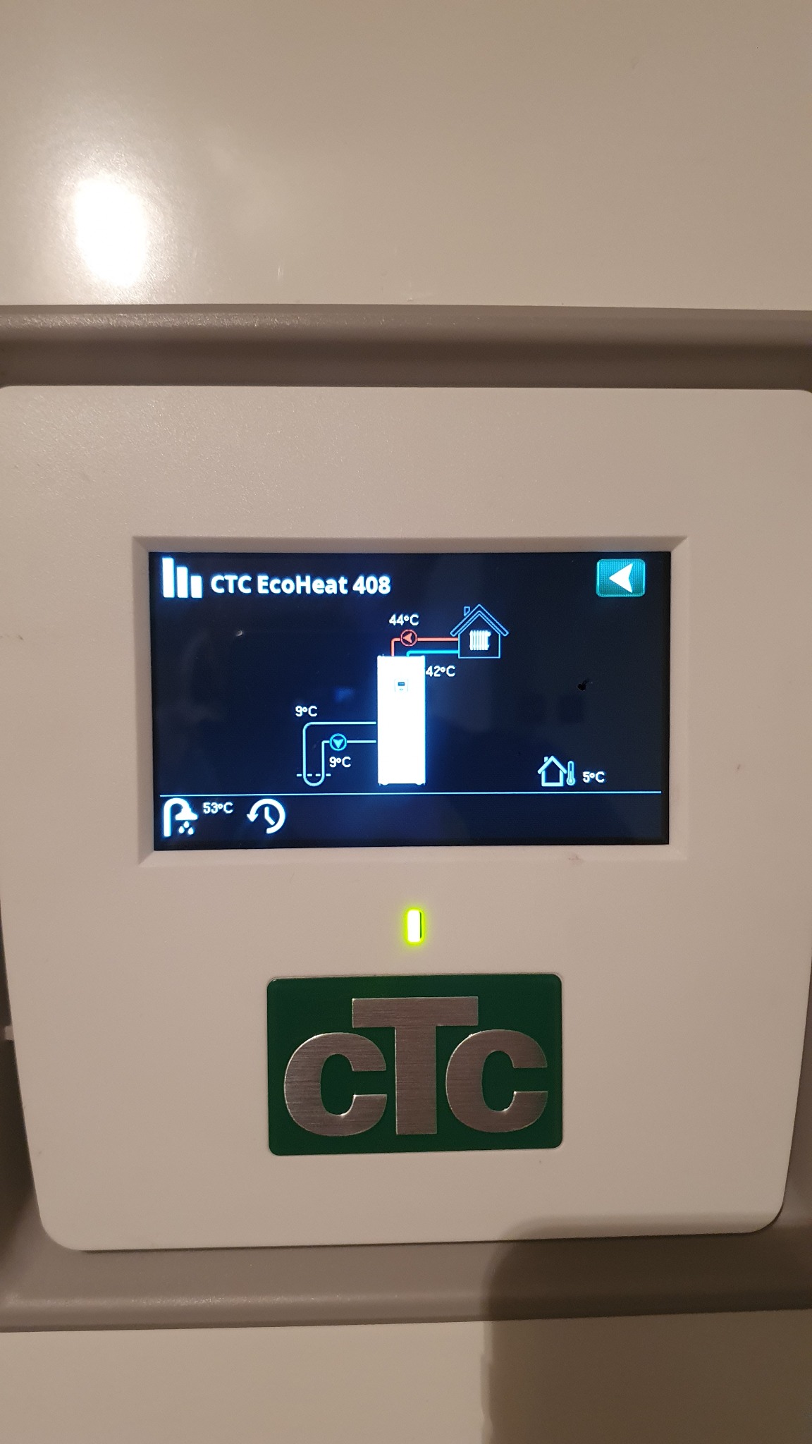 gruntowa pompa ciepła CTC EcoHeat408 funkcja ogrzewanie c.o./cwu