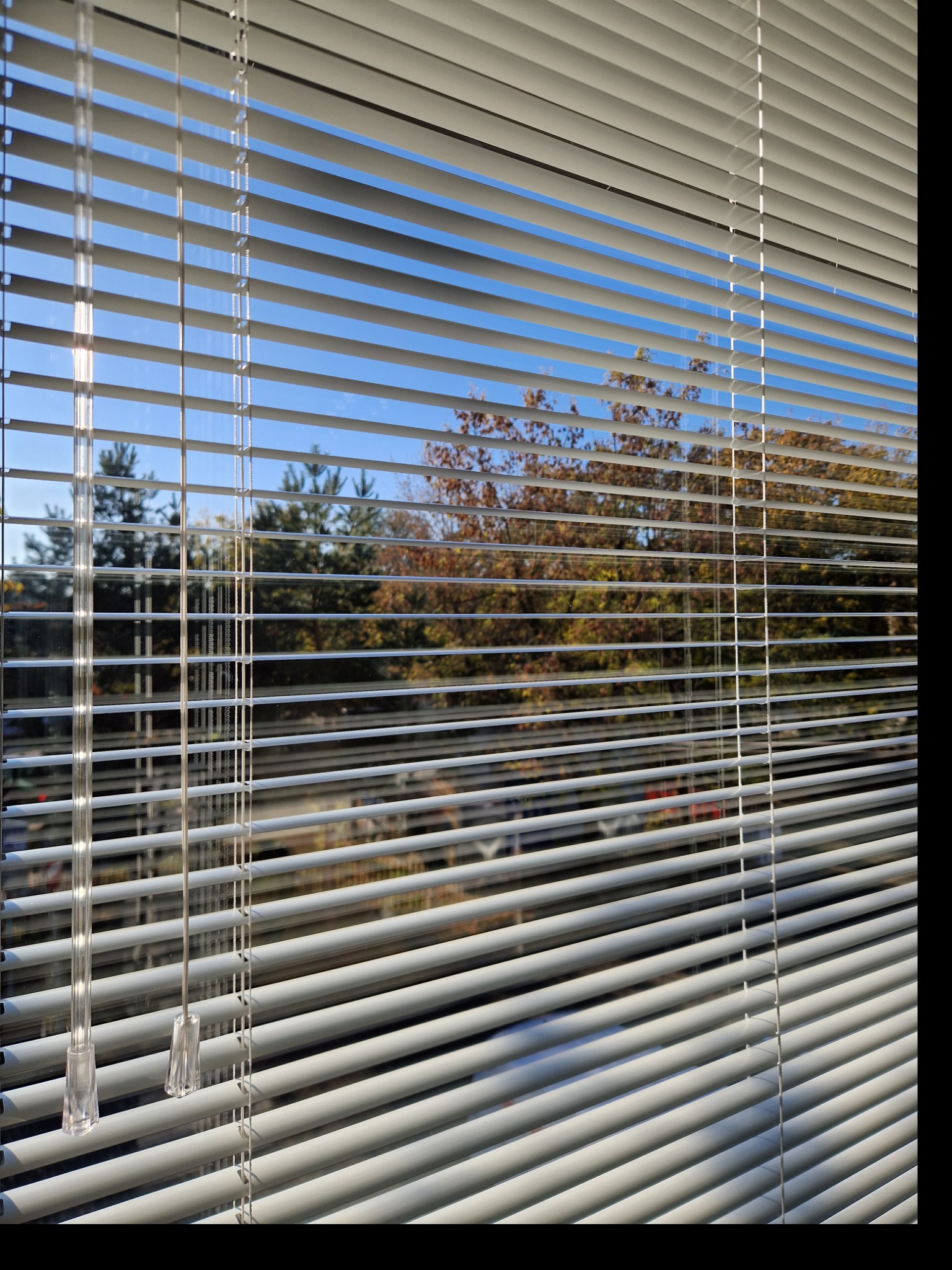 Żaluzje 25mm. montaż w świetle szyby.