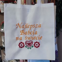 Haftowana torba na zakupy.