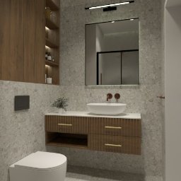 Łazienka  w stylu Japandi