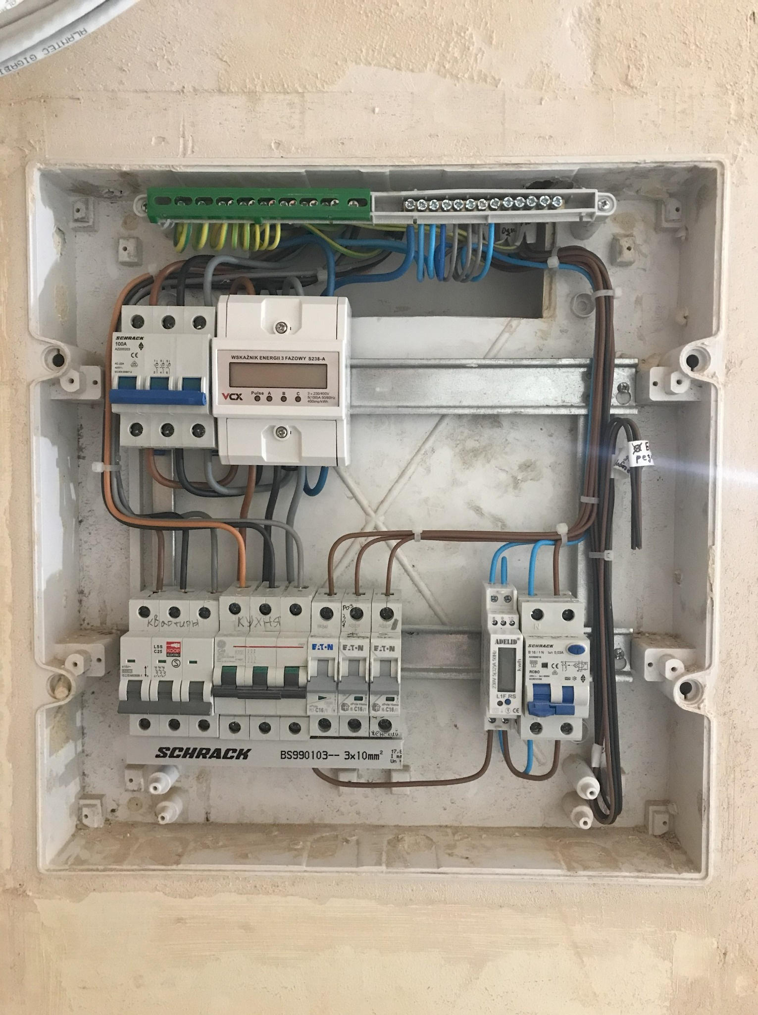 Montaż i podłączenie rozdzielnicy elektrycznej.