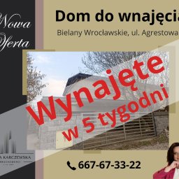 Nie było łatwo znaleźć najemcy na tak dużą nieruchomość, ponad 420 m2, jednak dzięki dużej bazie kontaktów i współpracy z innymi podmiotami, wynajęliśmy szczęśliwie tą nieruchomość. Dziękujemy za współpracę