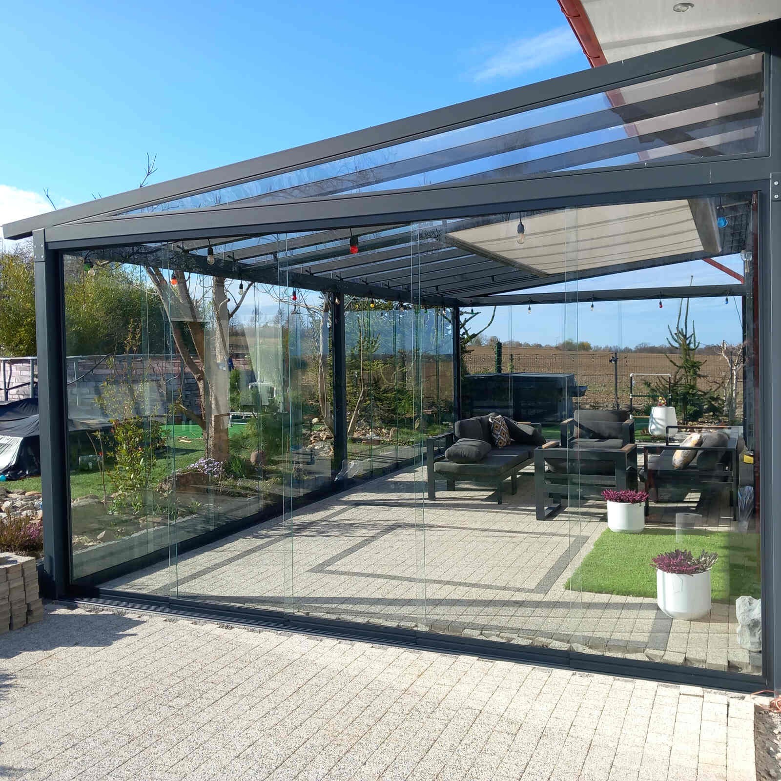 Zabudowa tarasu aluminiowo-szklana