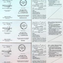 świadectwo kwalifikacyjne G1,G2,G3 dozur