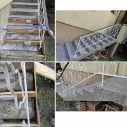 rekonstrukcja zniszczonych schodów