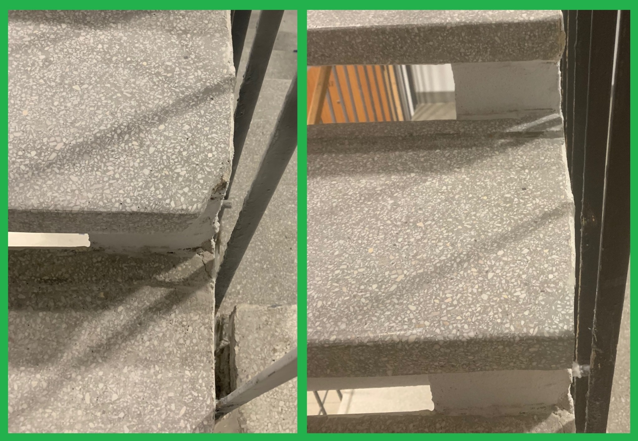 odtworzeniu ubytku w lastrykowym schodku