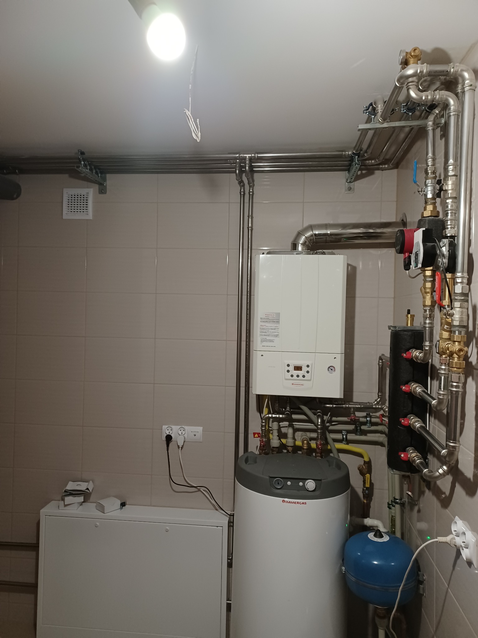 Kotłownia gazowa z rur INOX