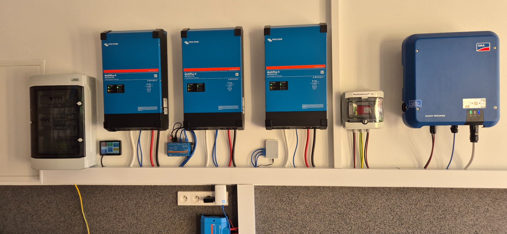 Moc 15kW pojemność 20 kWh + falownik 2x SMA 5kW + zasilanie awaryjne z OFF-GRID