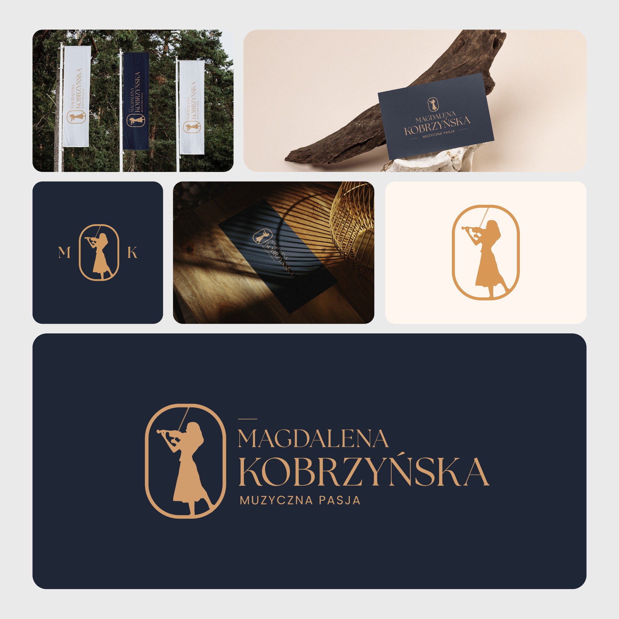 Realizacja logo dla Magdaleny Kobrzyńskiej. Logo personalne dla artystki Skrzypaczki