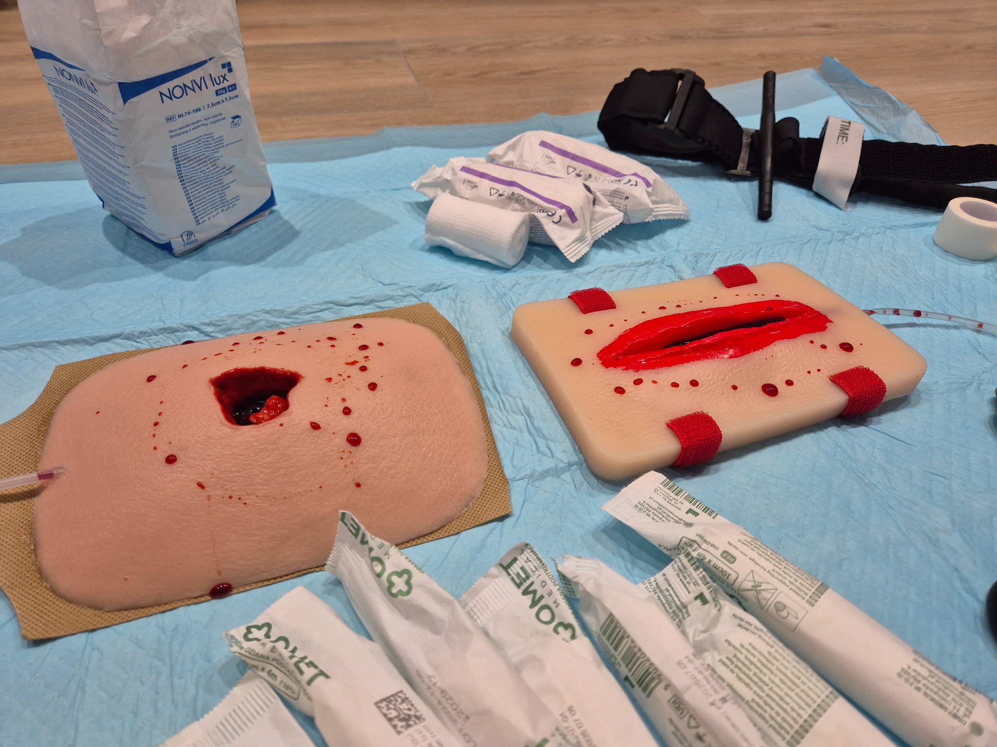 Krwotoki i rany - ćwiczenia praktyczne