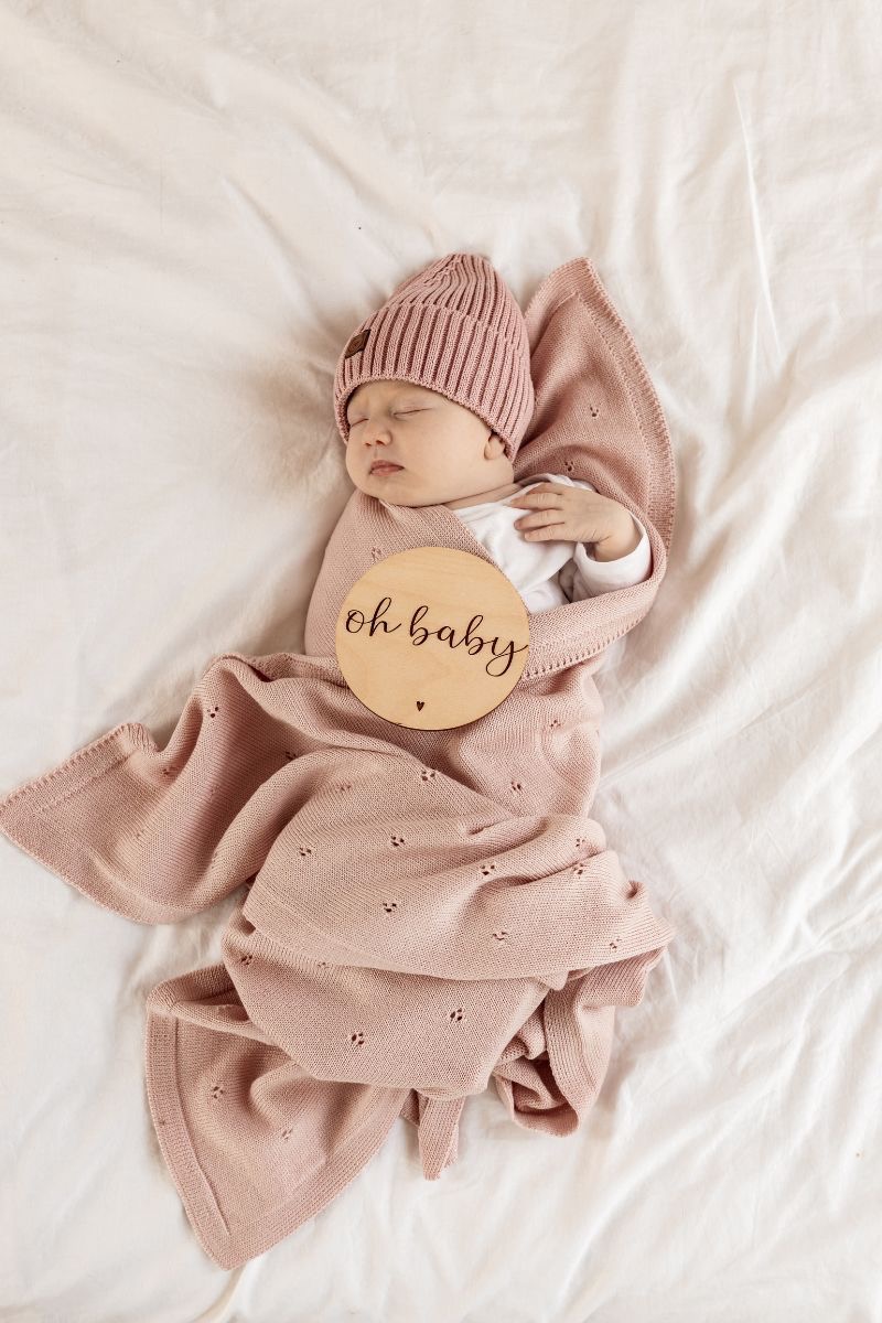 Kocyk dziany 100% wełna merino z logo klienta.