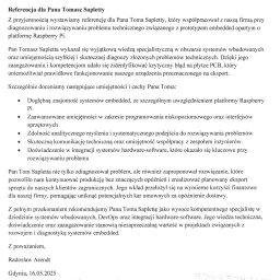 Tomasz Sapletta prototypowanie.pl - Instalatorstwo telekomunikacyjne Wejherowo